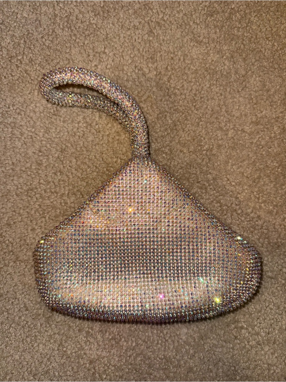 Crystal Rhinestone Sparkle Clutch - Iridescent